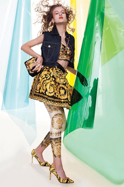 Attire, accessories and shoes all from the Versace Tribute collection Image