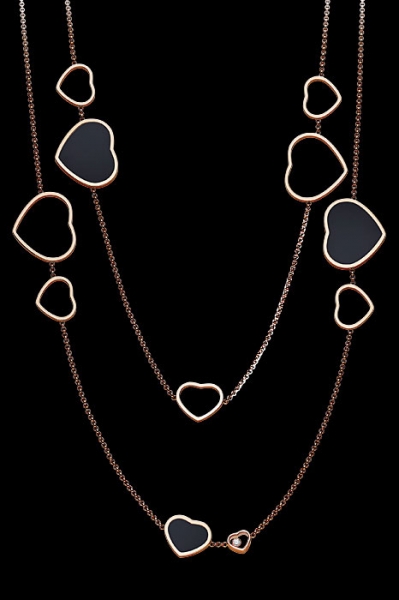 Chopard Happy Hearts Onyx necklace Image