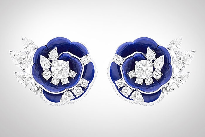 Van Cleef & Arpels Fleur de Lapis Lazuli earrings Image