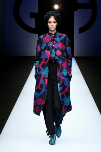 Light up any place you go to with this printed coat from Giorgio Armani Image