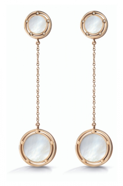 Damiani D.Side Earrings in rose gold, mother of pearl and diamonds Image