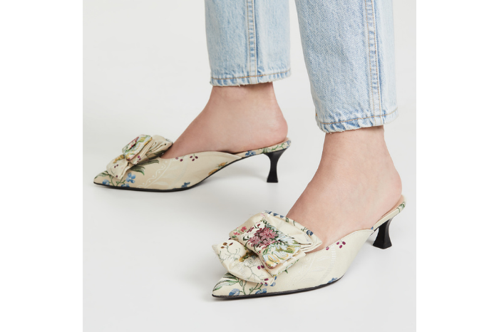 Choose comfortable yet fashionable heels gafencu magazine brock collection in bow mules Image