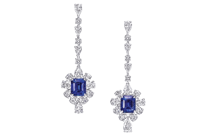 Azure Bet magnificent Sapphires gafencu magazine Graff sapphire and diamond earrings Image