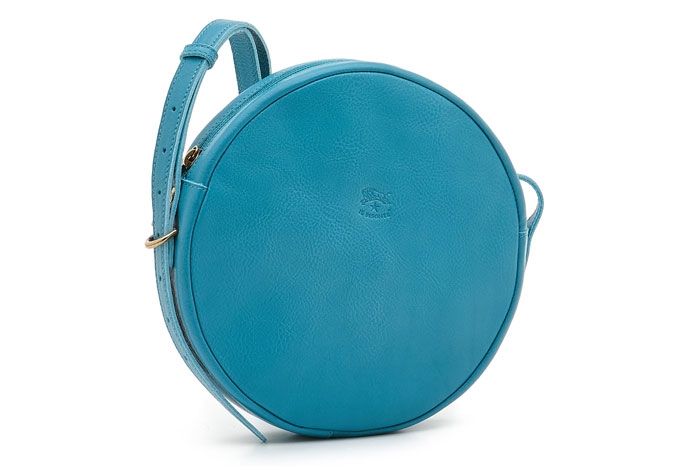 Disco Bag - Woman's Crossbody Bag Candy In Cowhide Leather A2664:m Color Turquoise Image