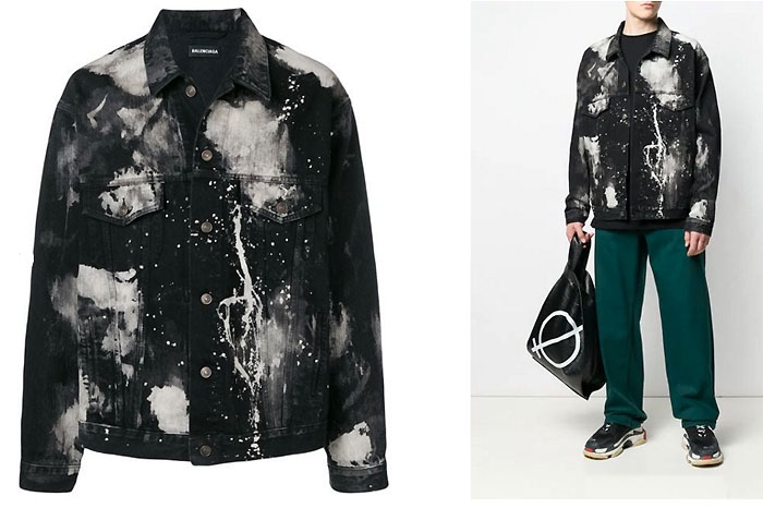 BALENCIAGA Paint Stain Denim Jacket Image