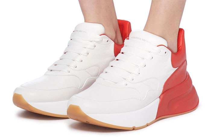 ALEXANDER MCQUEEN - OVERSIZED OUTSOLE COLOURBLOCK LEATHER SNEAKERS Image