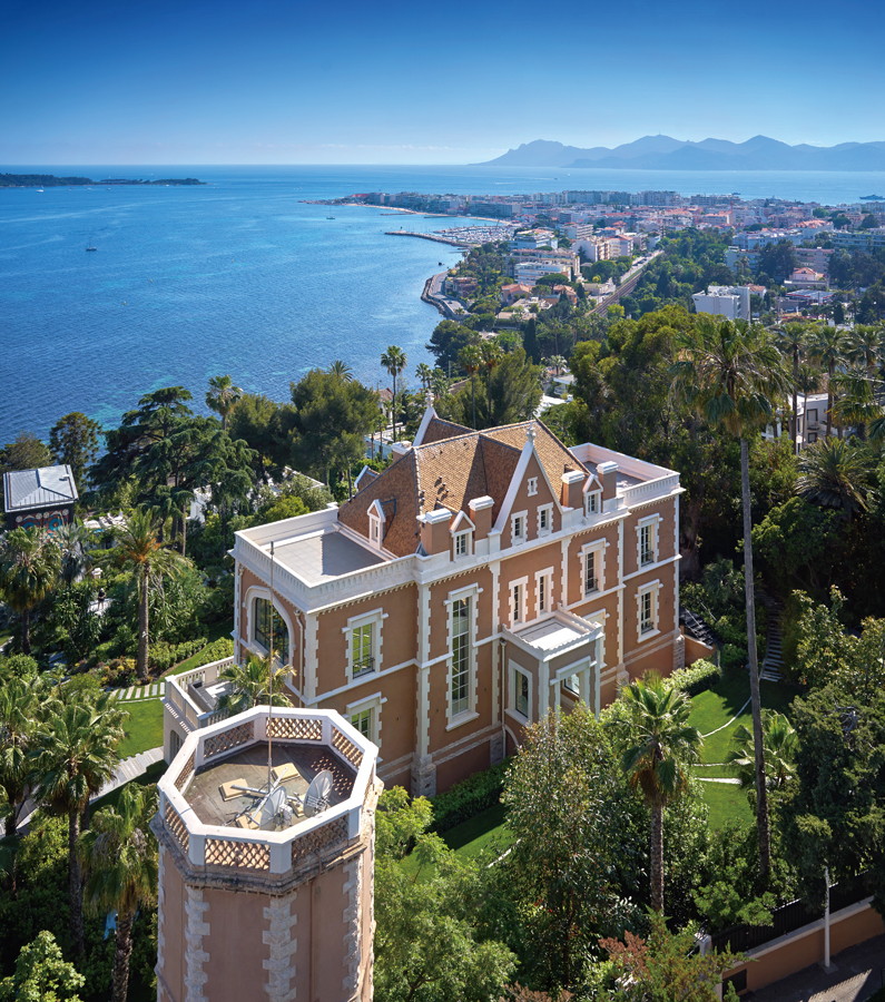 The exterior of the Château Soligny in Cannes