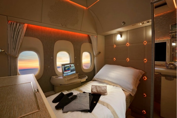 Emirates first class cabin inspired by Mercedes Benz