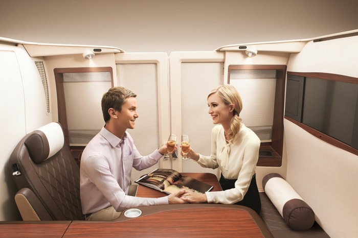 Singapore Airlines First Class cabin great for socialising