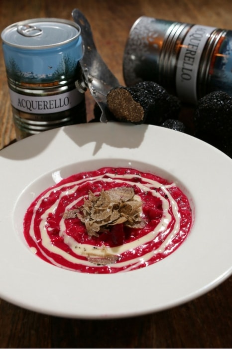 DiVino Carpaccio serves black truffle on its risotto