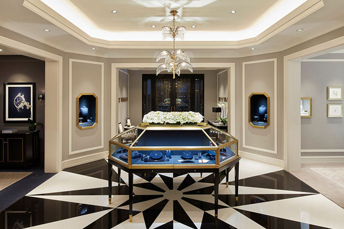 Plush interiors at the new Harry Winston salon