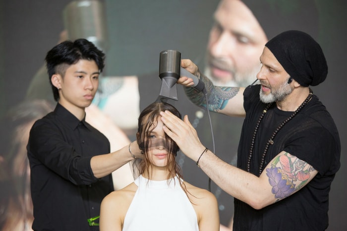 Celebrity hair guru Jon Reyman demonstrates the Dyson Supersonic Professional Edition