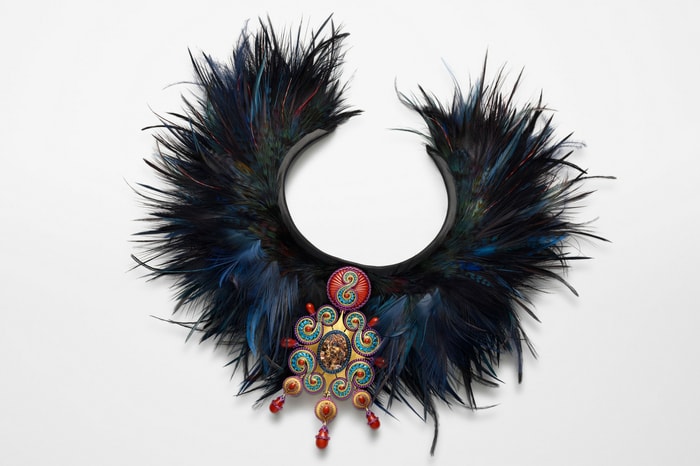 Inspired by Mongolian culture, the Chopard Red Carpet Collection features a unique feathered necklace