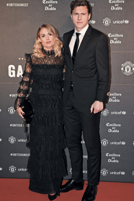 Social media influencer Maja Nilsson Lindelof with her husband, Swedish defender Victor Lindelof