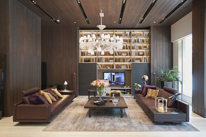 Beautifully appointed living room interiors