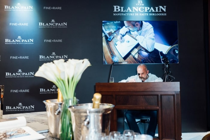 A master watchmaker was on hand to demonstrate Blancpain's legendary craftsmanship