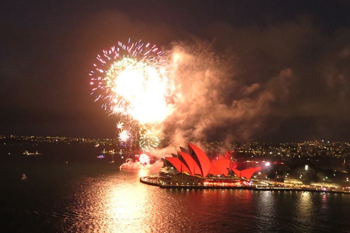 Chinese New Year fireworks at Sydney Harbour