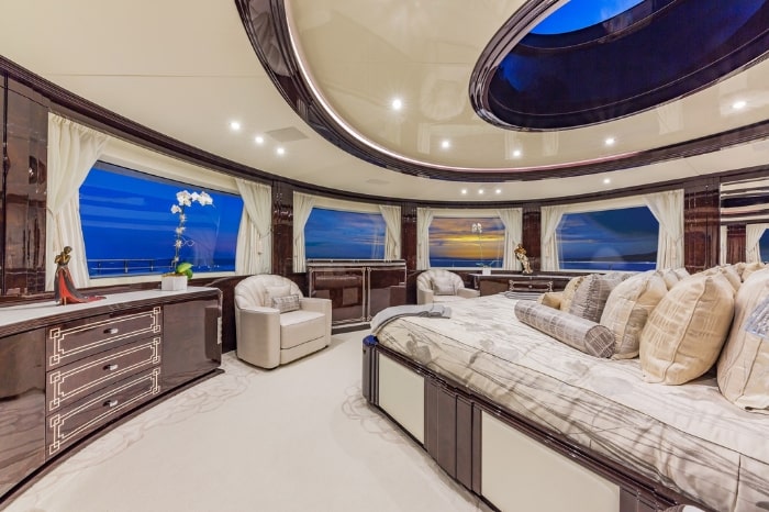 Benetti Spectre megayacht bedroom