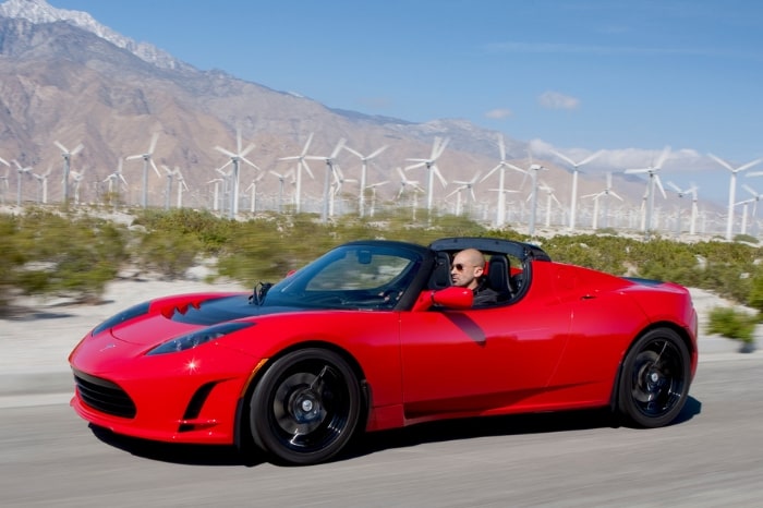 Electric Hypercars - Original Tesla Roadster 2008, the first highway-legal lithium ion-battery powered EV