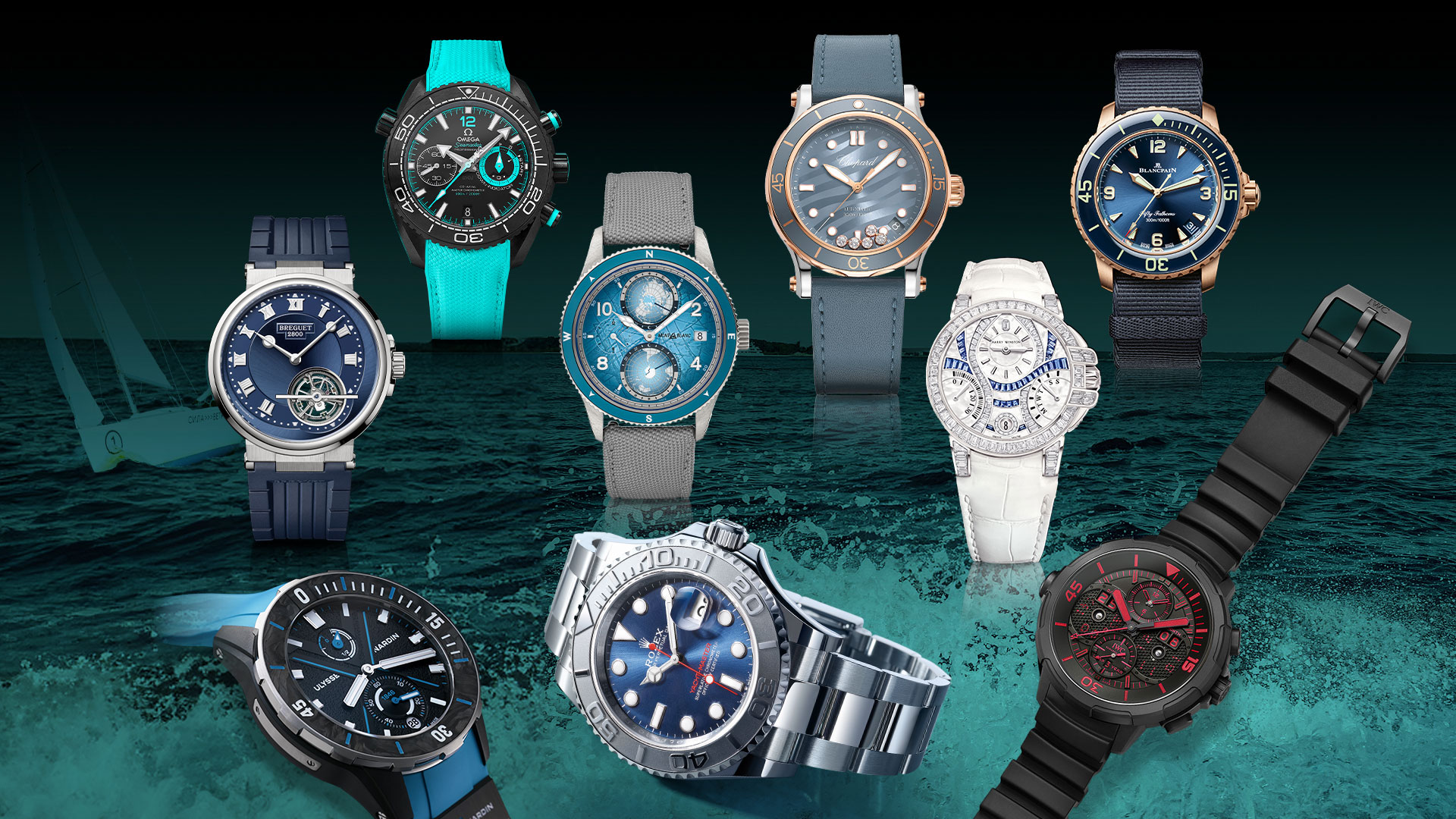 Time & Tide: Models for aqua men and women to sail accurately into the sunset