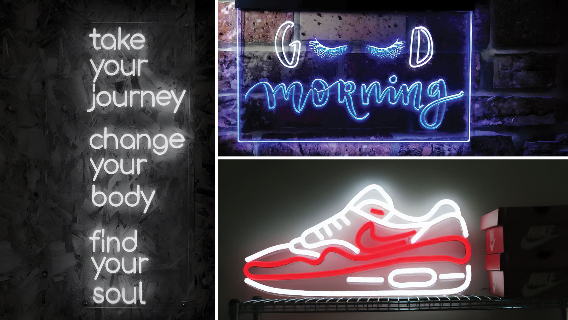 Signs of the Times: Whether of vintage glass or durable LED, bespoke neon lights display the bright side of life